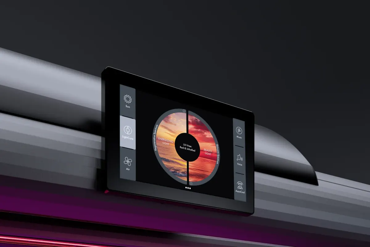 LightCare mit Beauty Light und Energizing Light auf dem SmartControl-Display