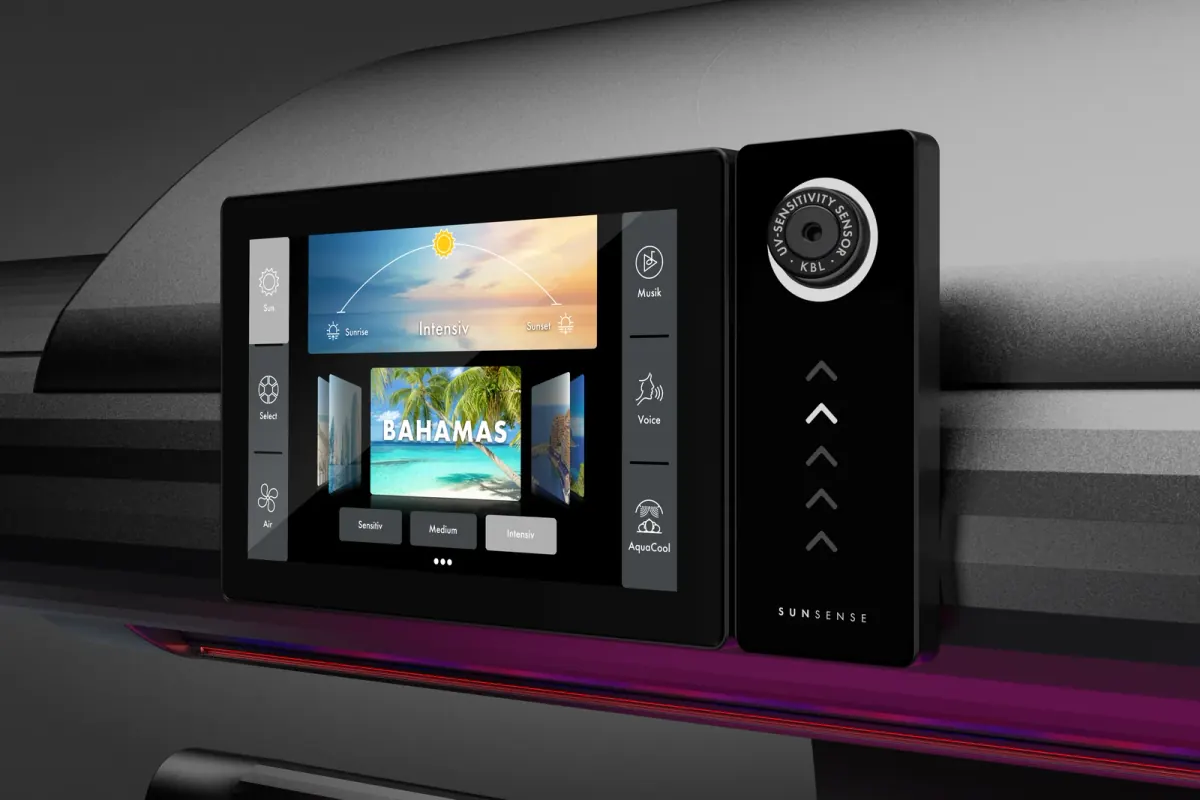 SunSense-Hautsensor mit UV-Sensitivity-Sensor am Außendisplay